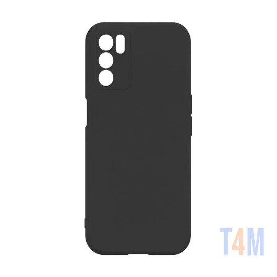 Funda de Silicona con Marco de Cámara para Oppo A16 Negro